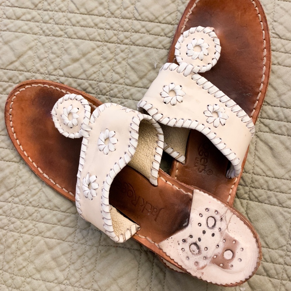Size 8 Jack Rogers (cream & white)